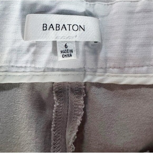 Aritzia Babaton Elliot Pants WOmen's Sz 6 Cropped Light Tan Side Zip Pants - Picture 5 of 9